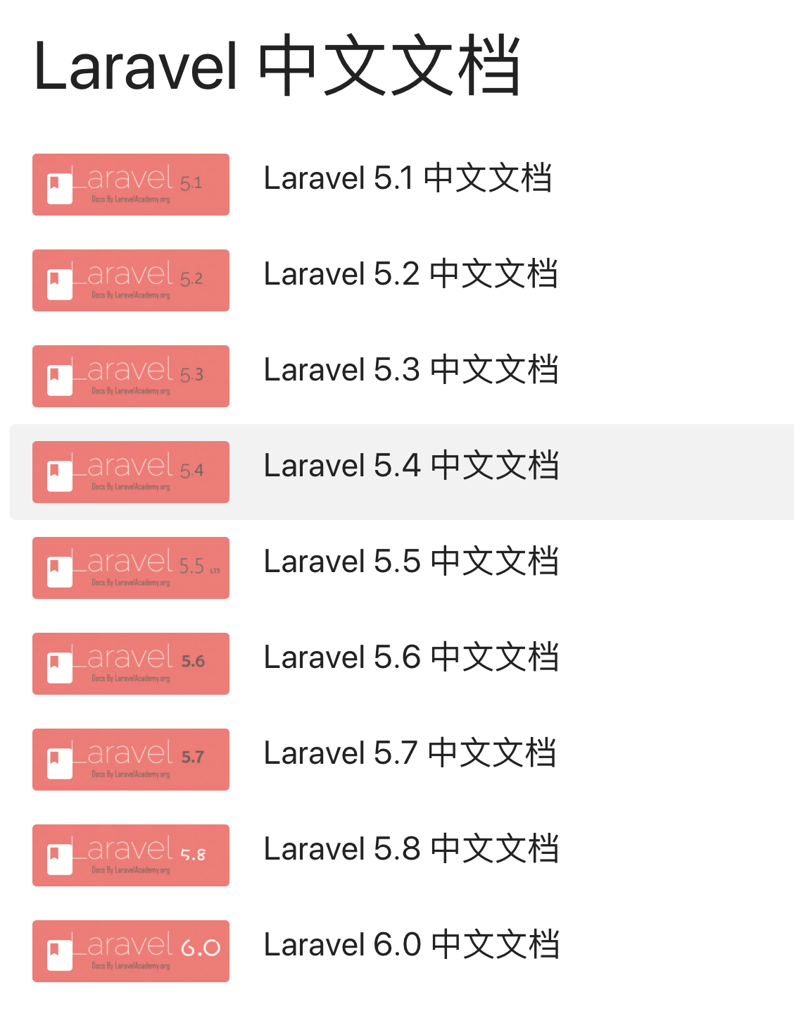 Laravel中文文档