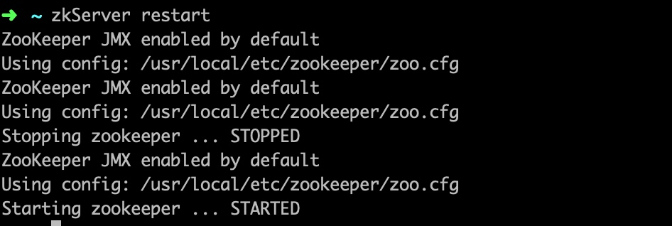 重启 Zookeeper 服务器