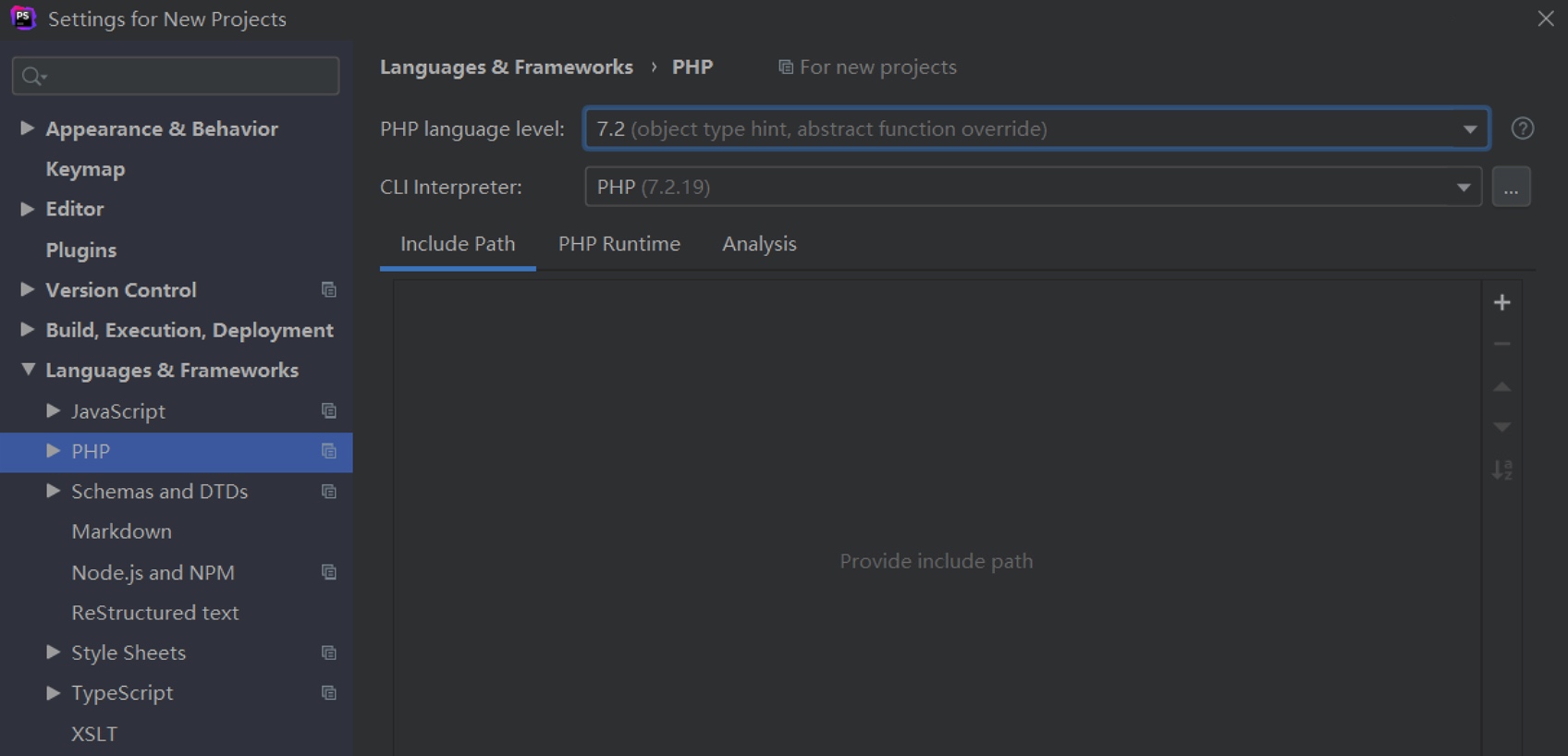 在 PhpStorm 设置 PHP 版本