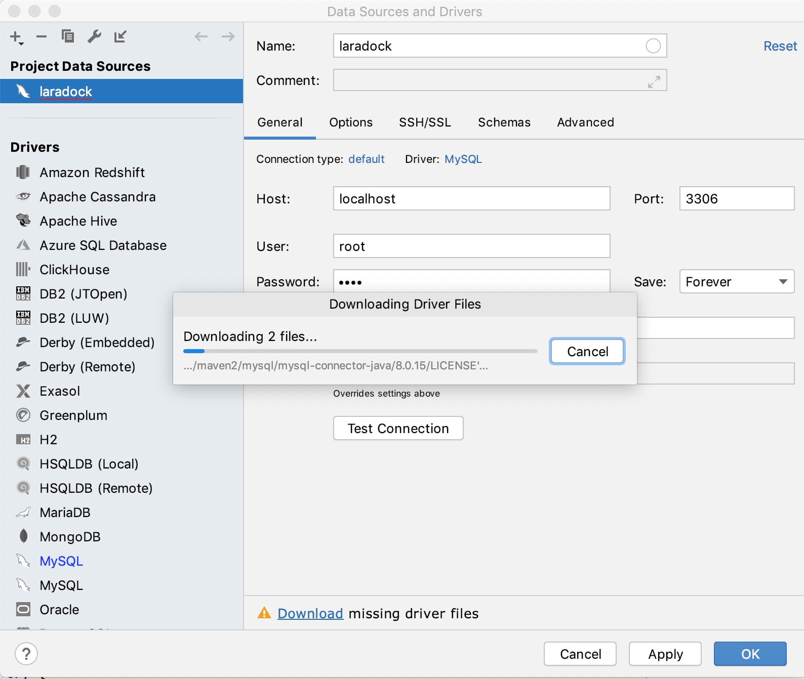 PhpStorm 配置 MySQL 数据源