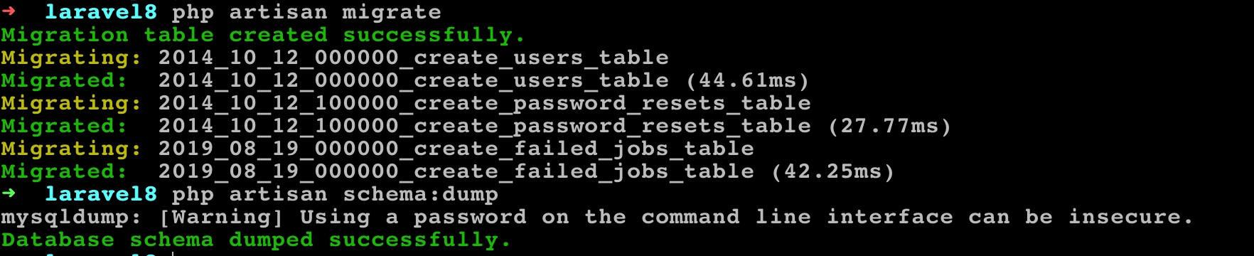 php artisan schema:dump