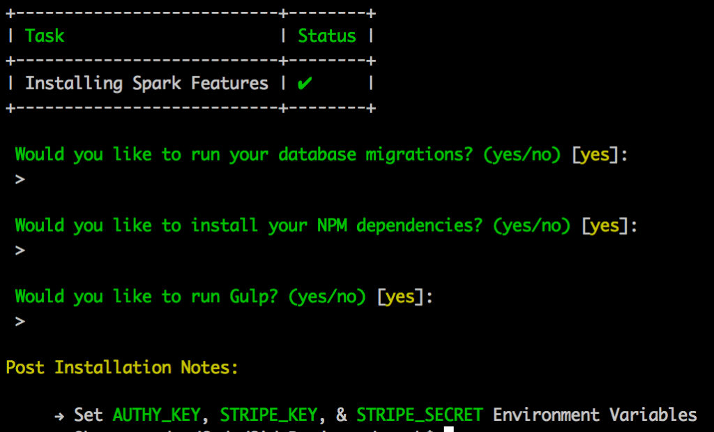 laravel-spark-install