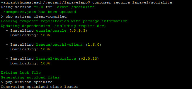 使用composer加载Laravel Socialite