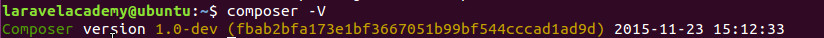 Ubuntu查看Composer版本