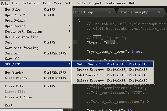 使用Sublime Text连接SFTP