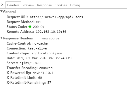 Laravel throttle中间件使用