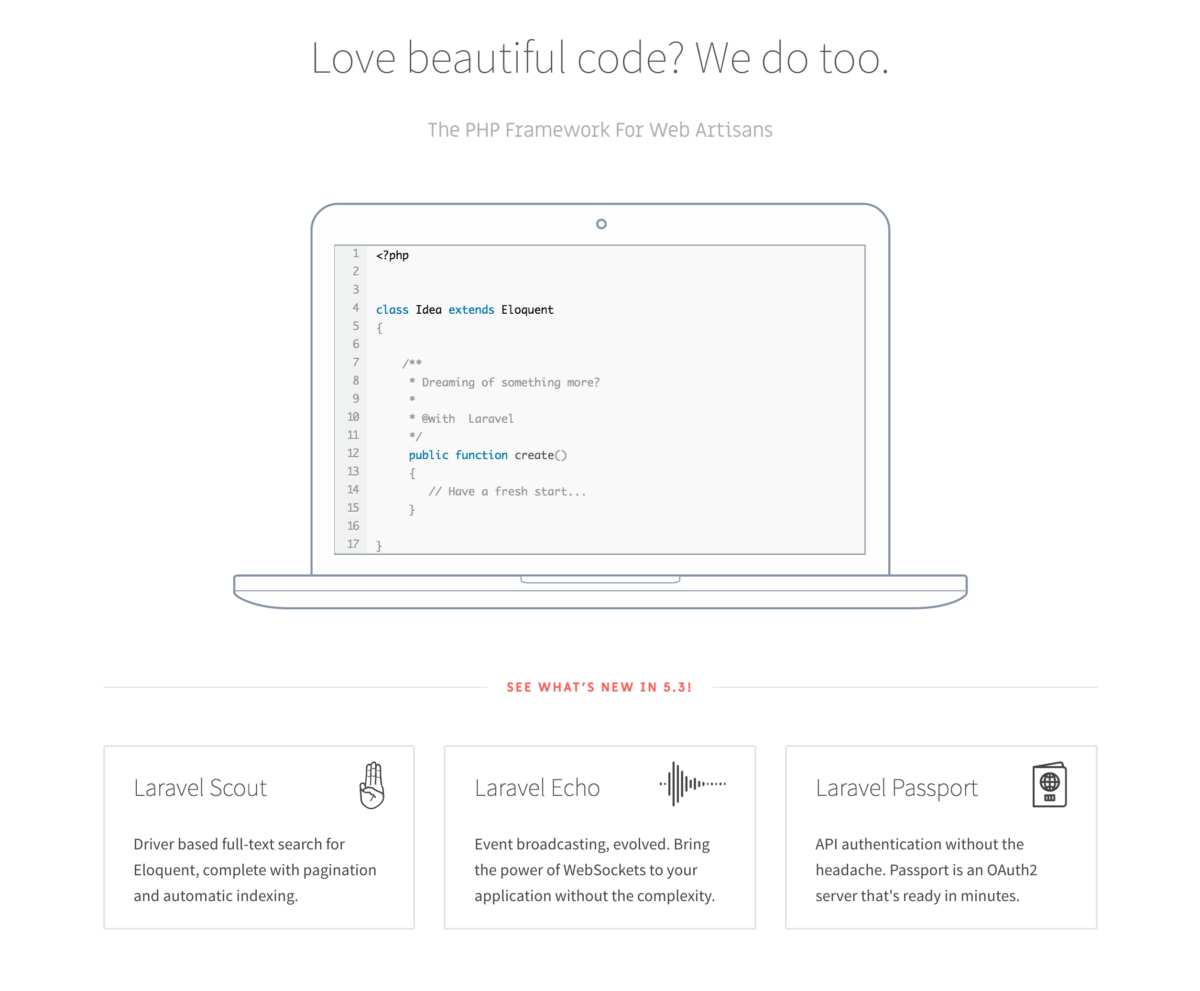 laravel-homepage
