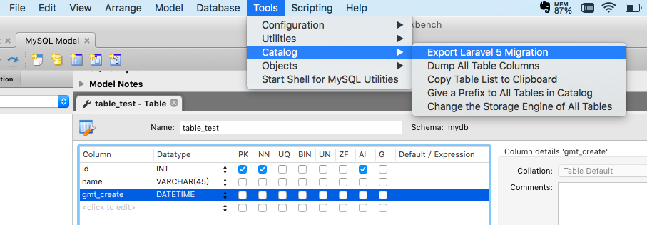 export-laravel-migration